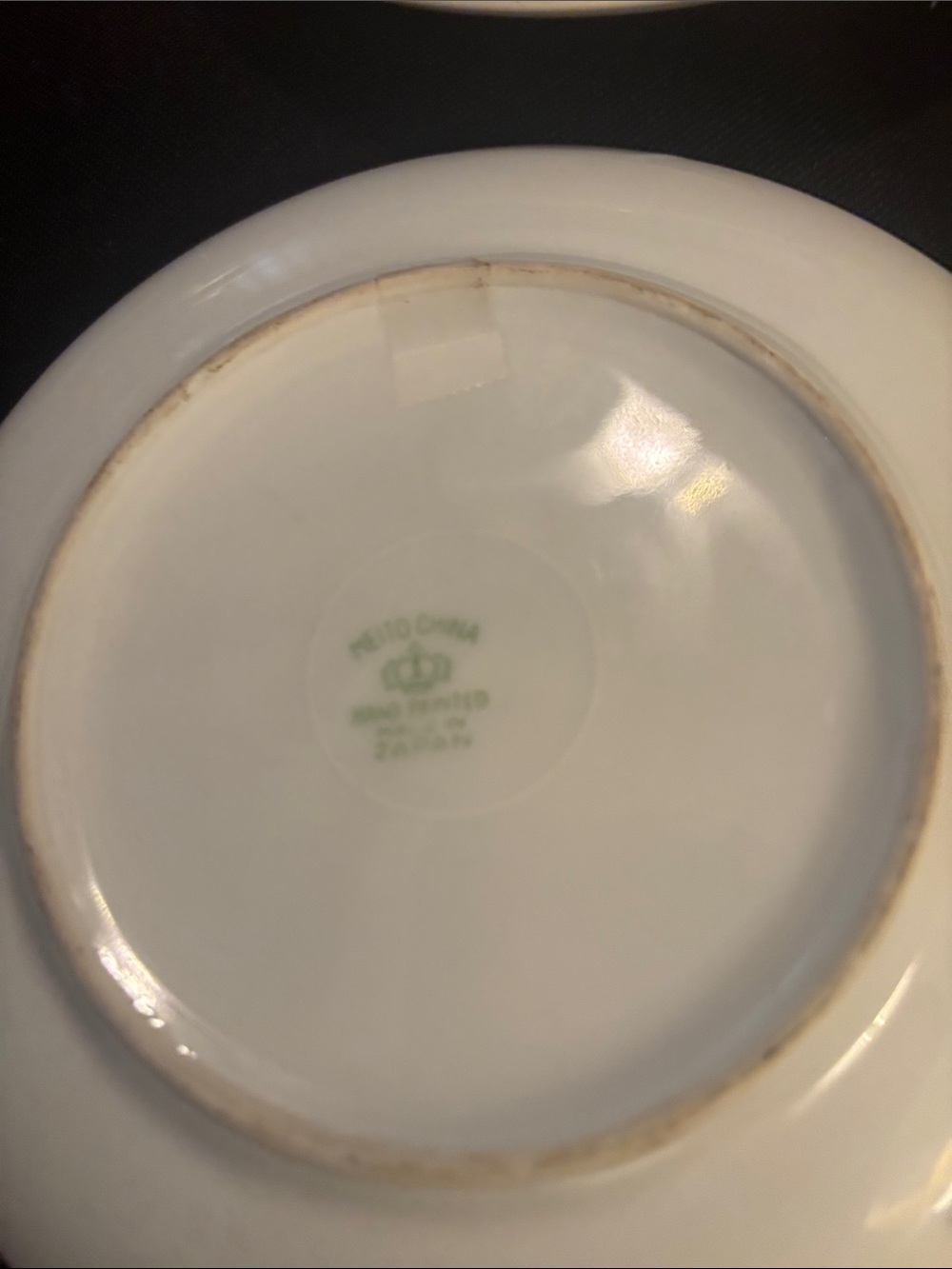 3 White Porcelain 6 in  Dinner Plate Meito China  Hand painted Made in Japan